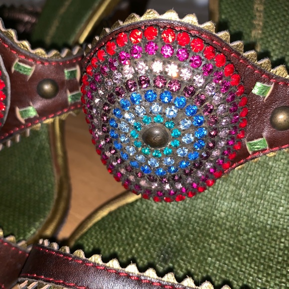 Giuseppe Zanotti Rainbow Rhinestone Heels Sandals - Picture 4 of 8